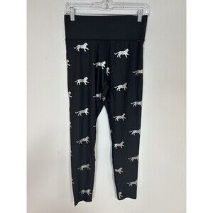 Cut The Frills Tiger Print Leggings Medium | Black High Rise Yoga Athleisure